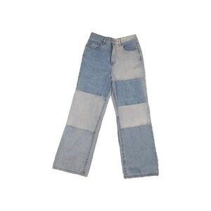 Glassons Cotton Denim Jeans Womens Size 10 Blue Patchwork Pants